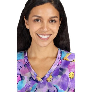 S102PR Smiley World Adoring Print Top by koi - Happy Daze
