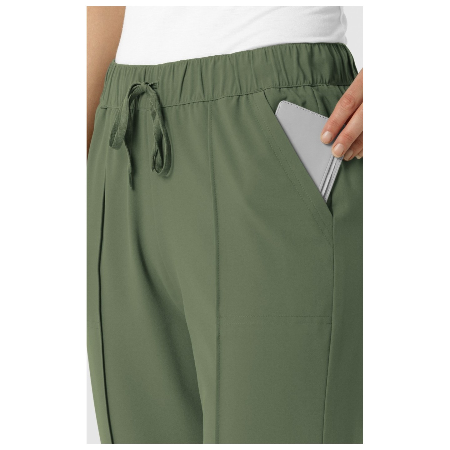 5154 Renew Pantalon Jambe Courte et Droite avec Details Pinktuck par WINK