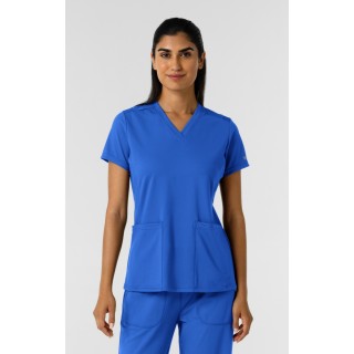 6559 Renew Knit Flex-n-Reach 2 Pocket V-Neck Top by WINK