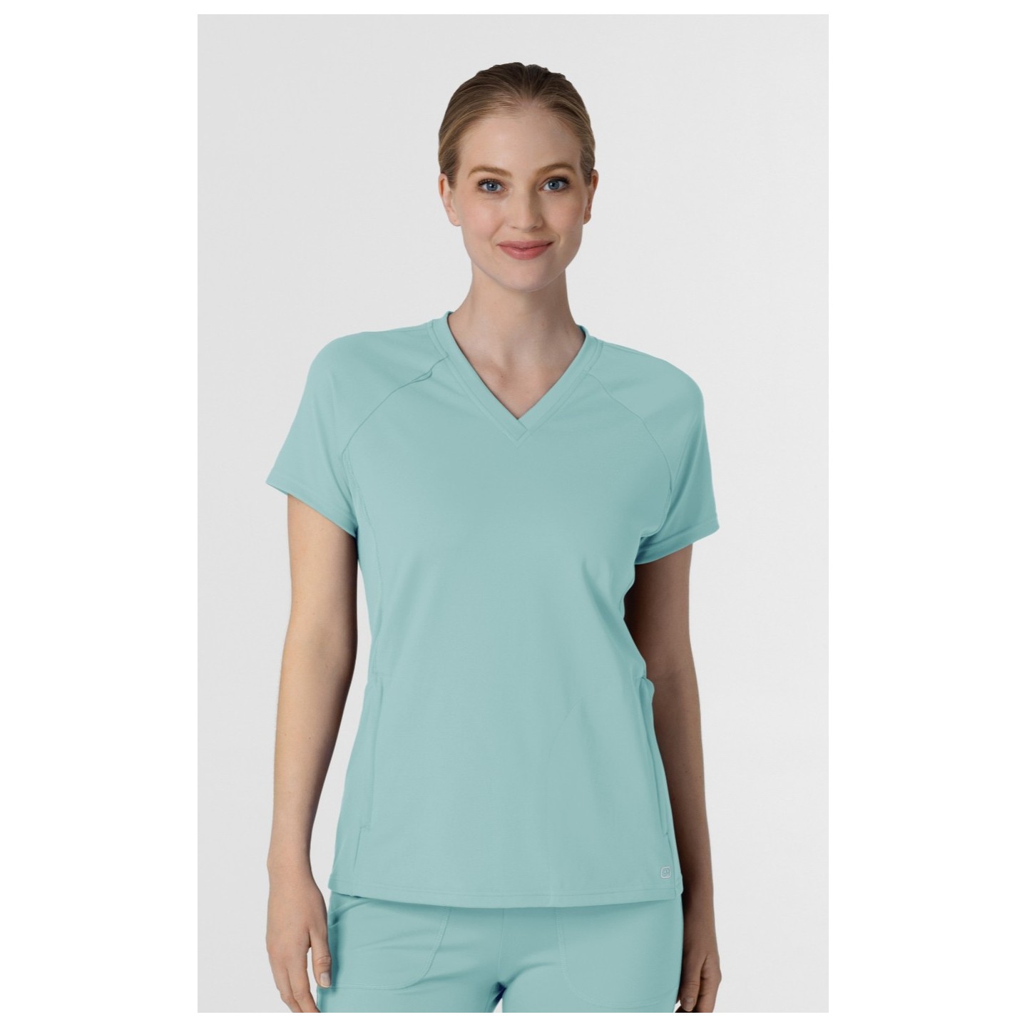 6259 RENEW Knit Flex-n-Reach V-Neck Raglan Top by WINK