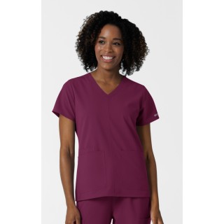 6180 Nürtur Front Seam V-Neck Top by WINK