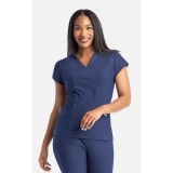 2501 Embrace Zoe Banded V-Neck 4 Pocket Top by Maevn