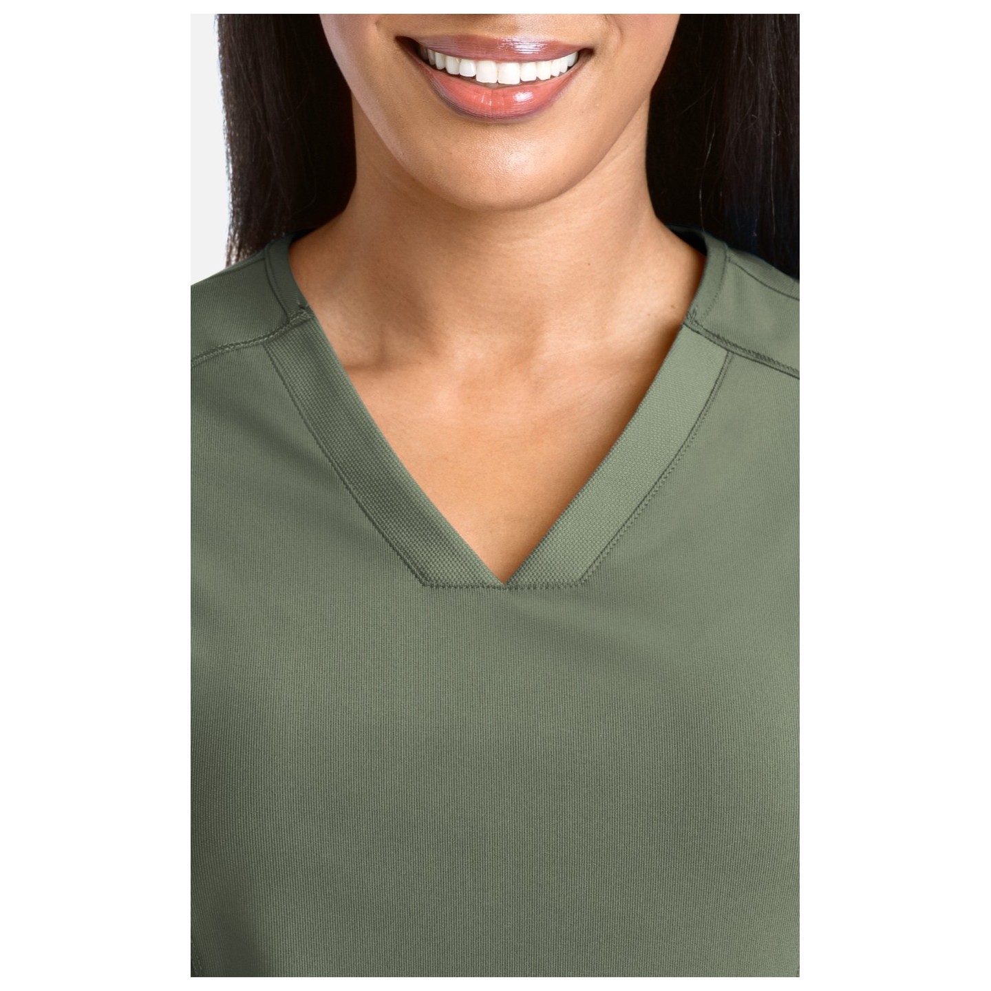 2501 Embrace Zoe Banded V-Neck 4 Pocket Top by Maevn