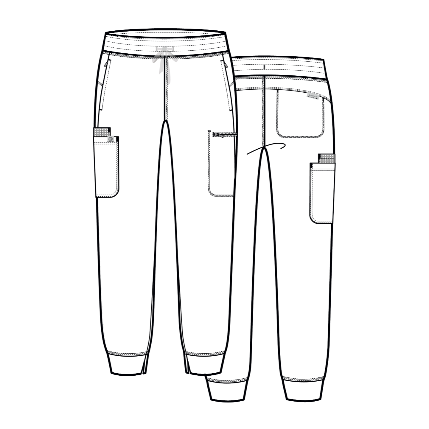 2901 Embrace Nelly Jogger Taille Mi-Hauteur avec 6 Poches par Maevn