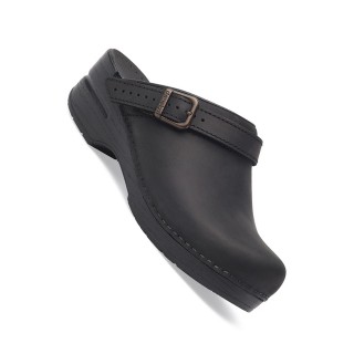 Dansko Femme Ingrid Sabots - Ingrid Black Oiled Leather