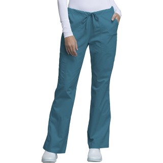 4044 Workwear Core Stretch Flare Leg Drawstring Pant by Cherokee