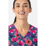 1797 Maevn Curved V-Neck Print Top - Autumn Bloom