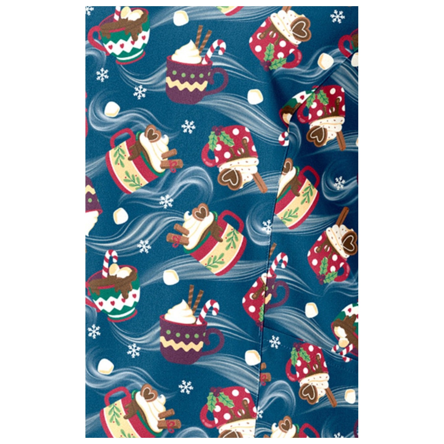 1797 Maevn Curved V-Neck Print Top - Festive Sips