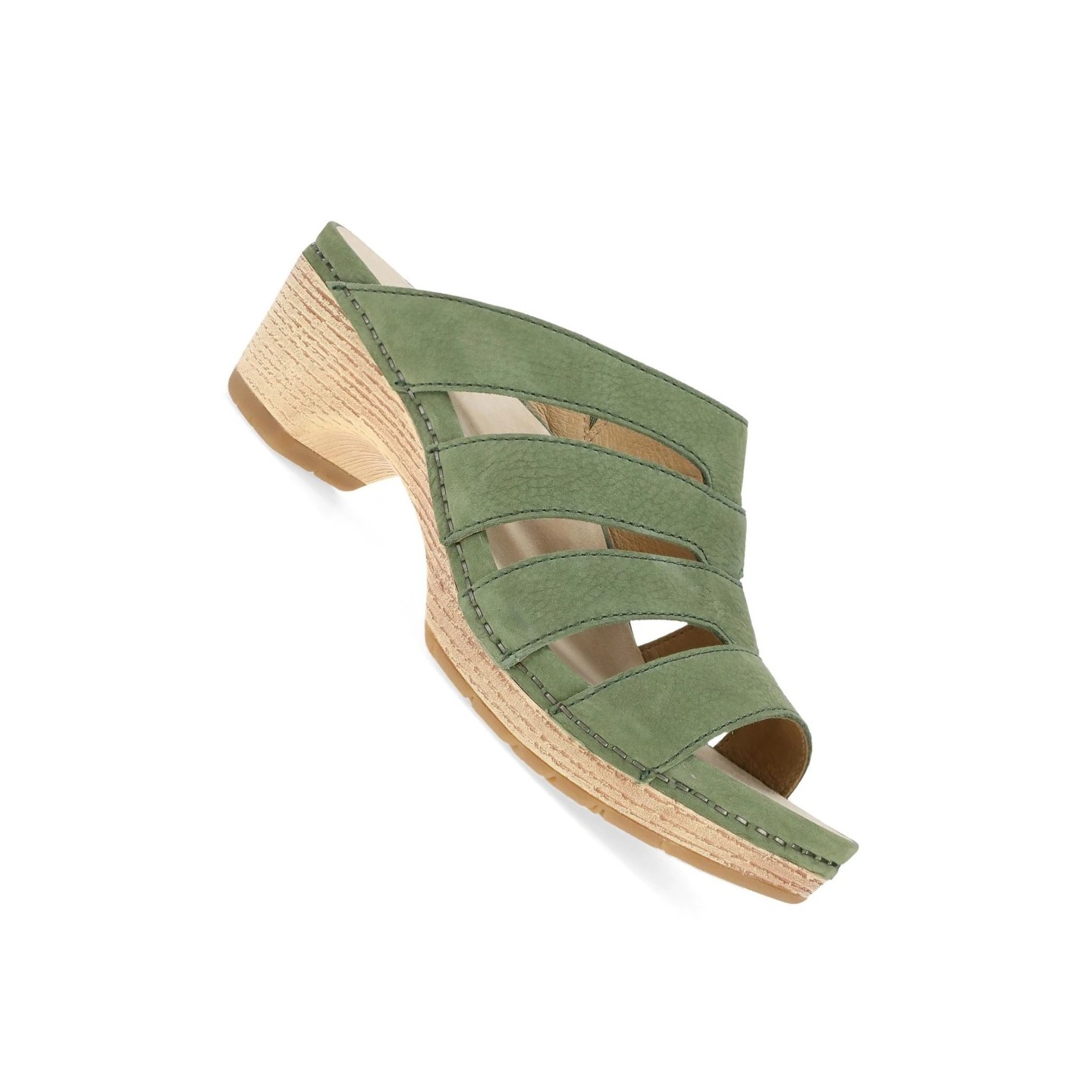 Lyndi Jade Milled Nubuck High Heel Sandal by Dansko 
