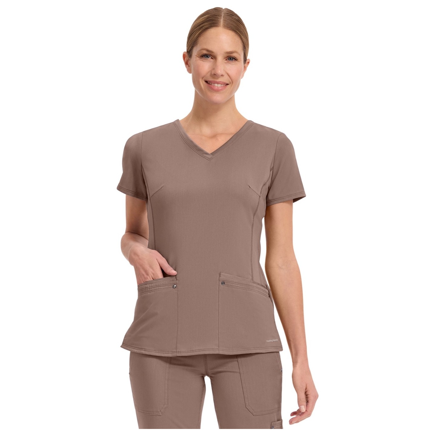 2245 Healing Hands Purple Label Yoga Juliet Top with Side Stretch Panels