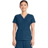 HH751 Quest 3 Pocket Y-Neck Scrub Top by Healing Hands