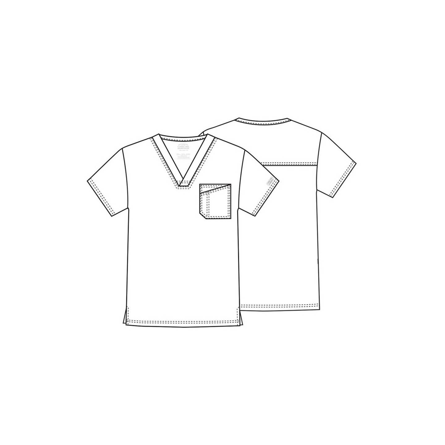 4743 Workwear Core Stretch Haut à Col en V pour Hommes par Cherokee