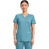 WW610 Workwear Revolution Mock Wrap Top by Cherokee