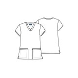 CK953A WW Originals Ultra V-Neck 2 Pocket Top by Cherokee