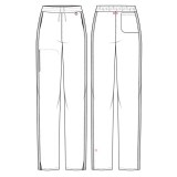 MC103 AMP Straight Leg High Rise Pull-On Pant by Med Couture