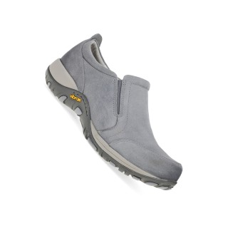 Chaussure Pippy Imperméables Grey Burnished Suede Slip-On pour Femmes par Dansko