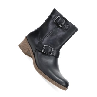 Delphine Botte Noir Cuir Bruni Impermeable par Dansko