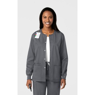 800 WonderWORK Manteau Unisexe avec Col Rond et Fermature à Pression