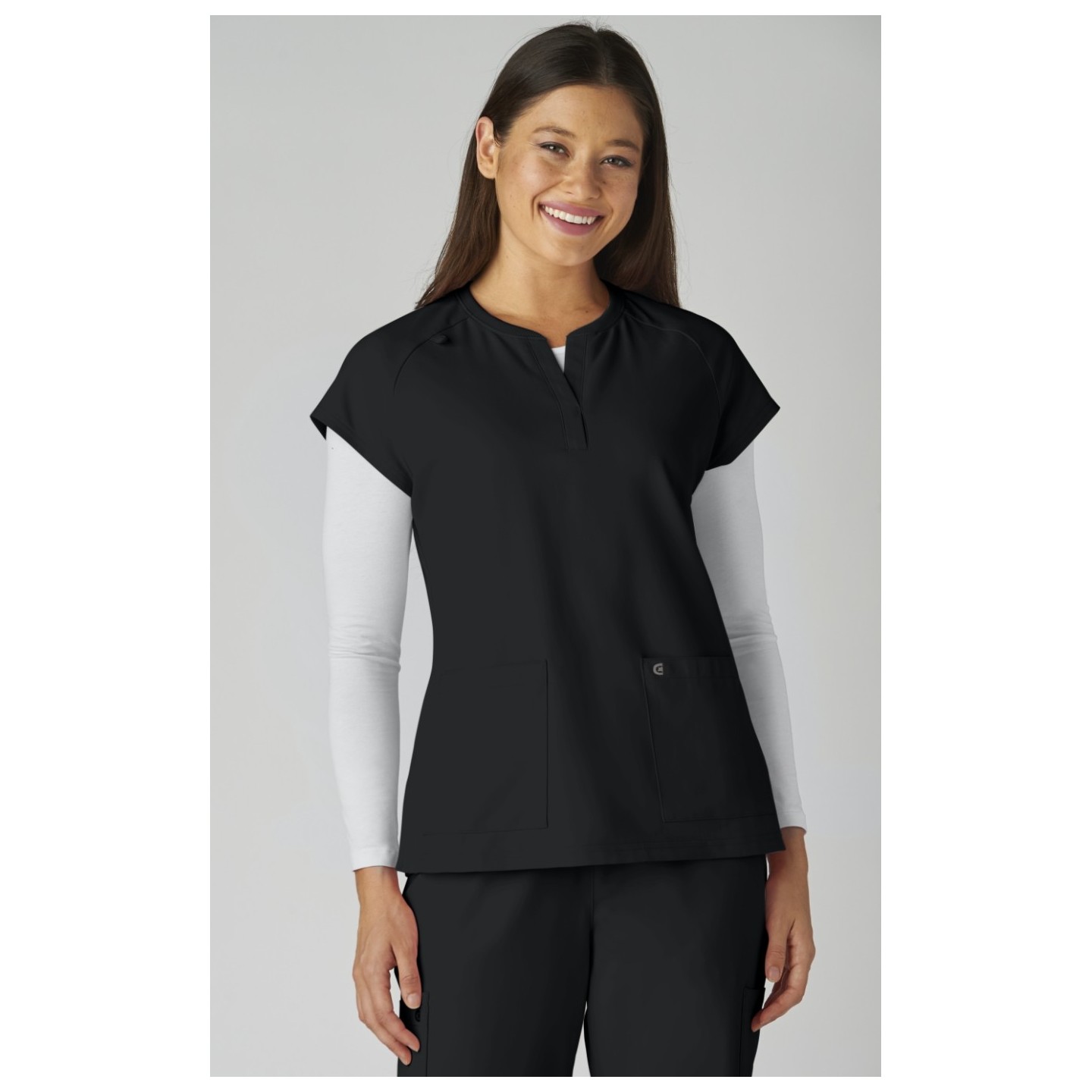 C102 Reese Split Neck Top from Cureology by koi