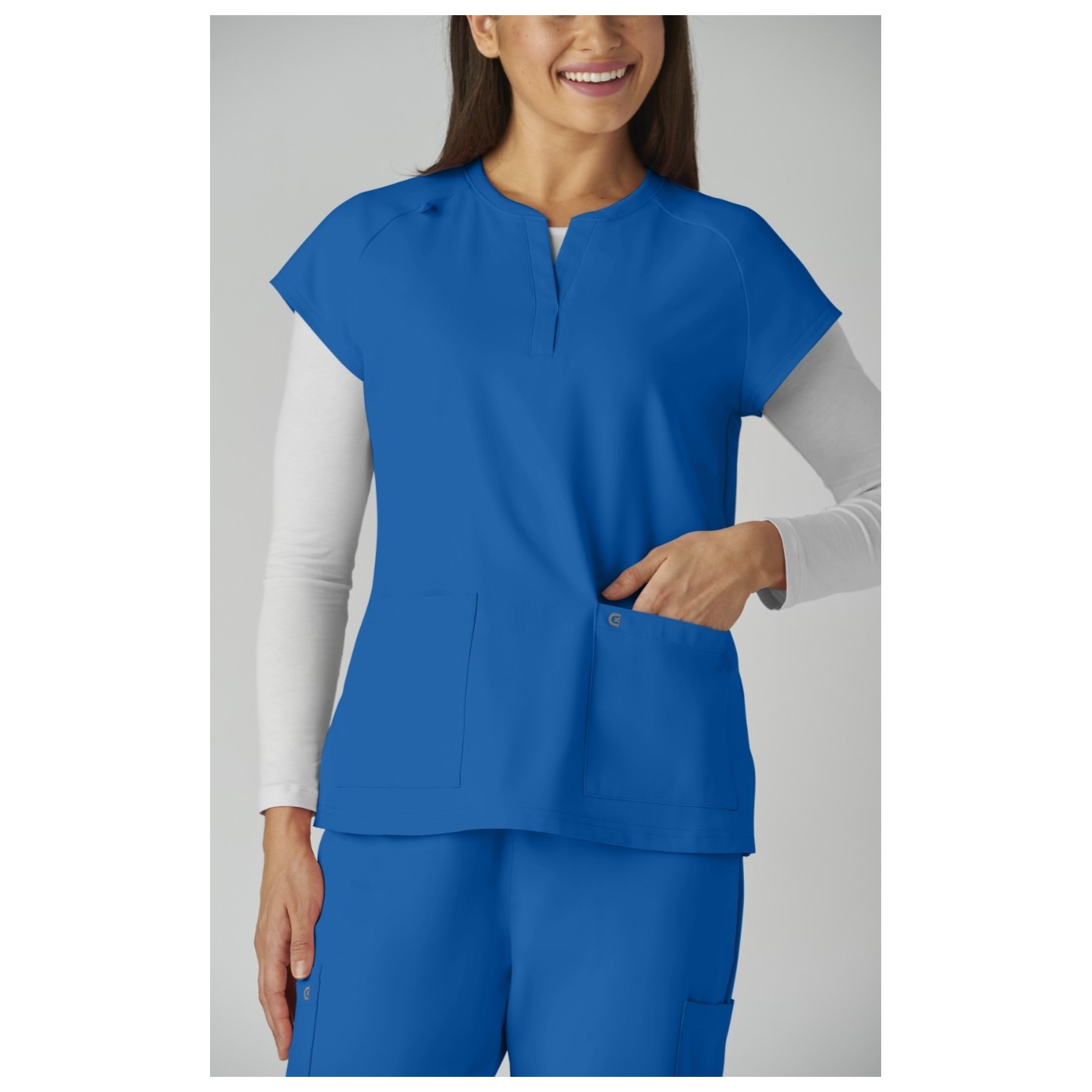 C102 Reese Split Neck Top from Cureology by koi