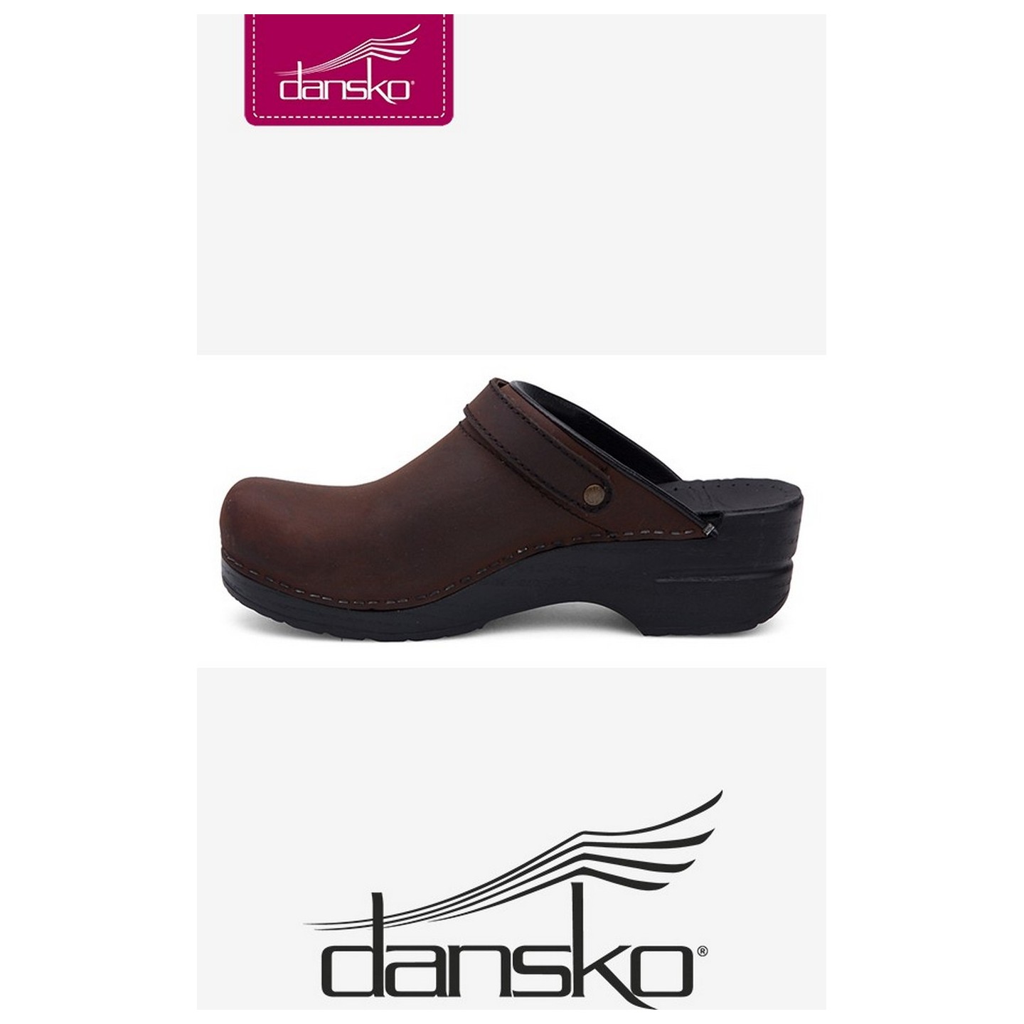 Dansko Women's Ingrid Clogs - Antique Brown Oiled Leather