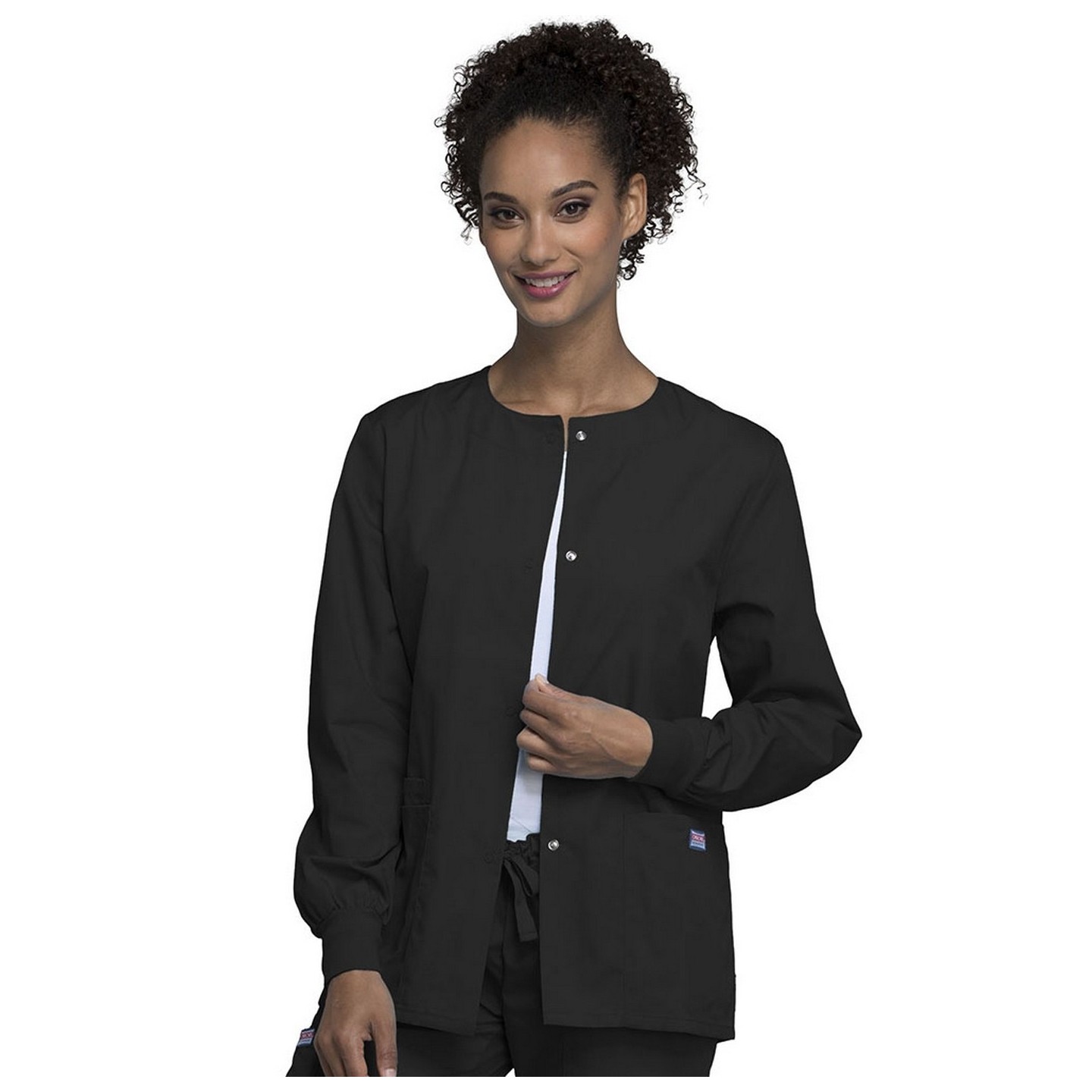 4350 Workwear Originals Snap Front Warm Up Jacket by Cherokee