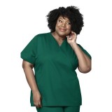 102 WonderWork Mock Wrap Scrub Top