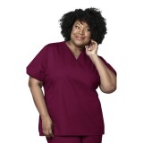 102 WonderWork Mock Wrap Scrub Top