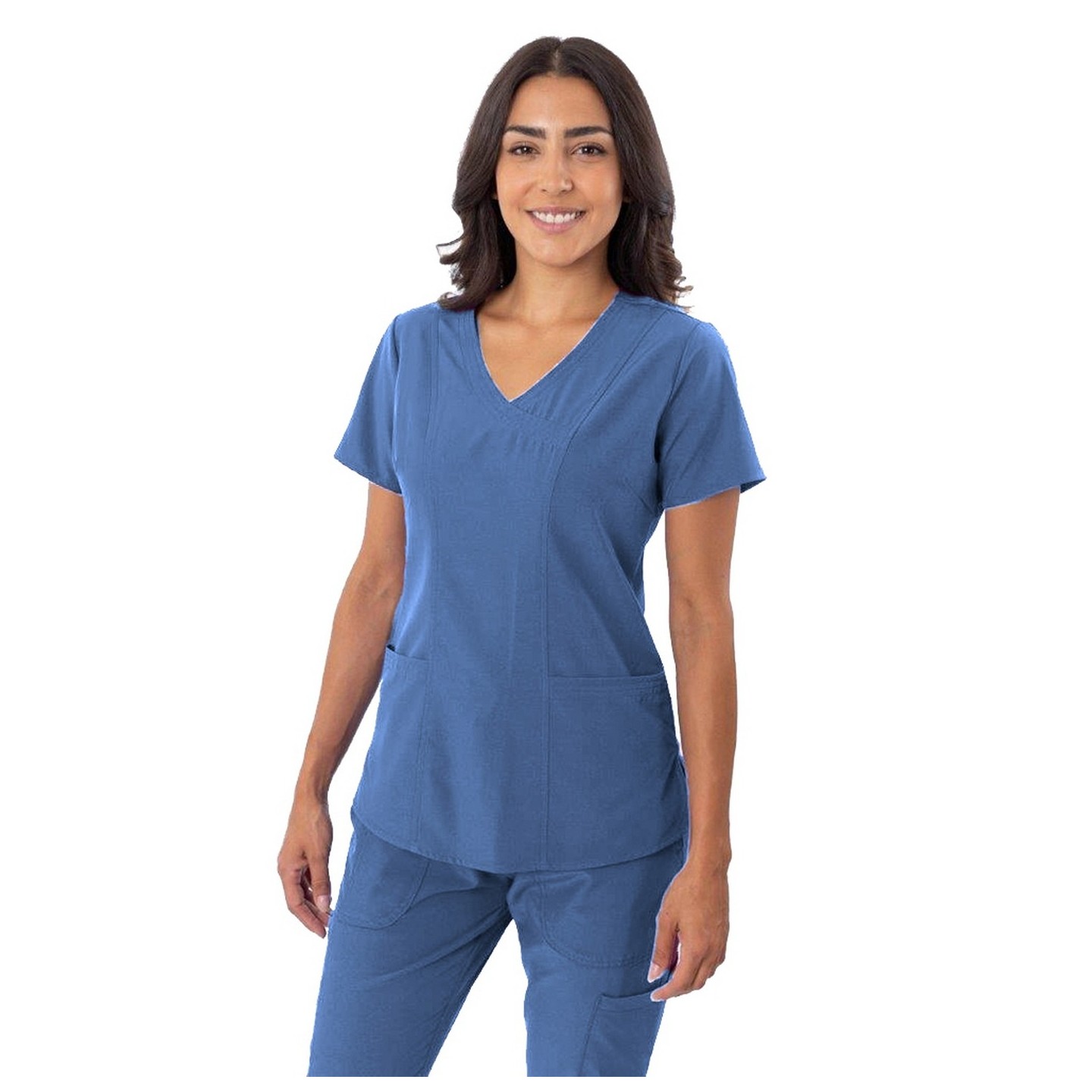 18-1064 Haut d’uniform Greentown avec étirement à quatre-sens et encolure Sweetheart