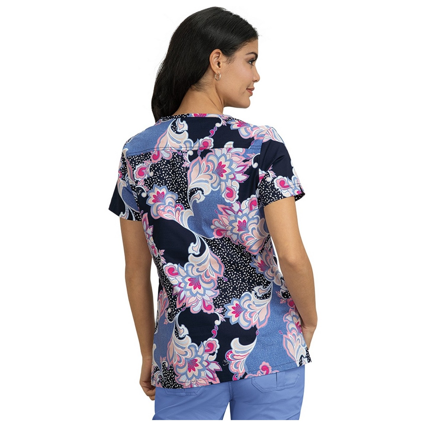 *FINAL SALE 324PR koi Stretch Tanya Top - Romantic Floral