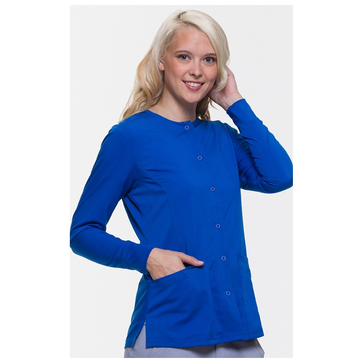 5063 Healing Hands Purple Label Daisy Scrub Jackets With Cell Phone Pocket