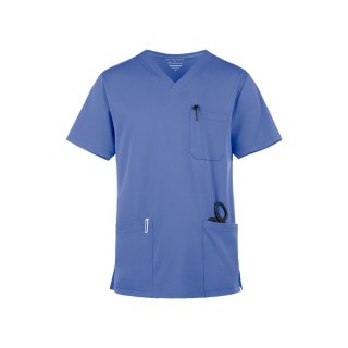 Haut 2590 HH Works de Healing Hands pour Homme, col V froncé au col Matthew