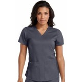 7459 Med Couture Performance Touch V-NECK SHIRTTAIL TOP