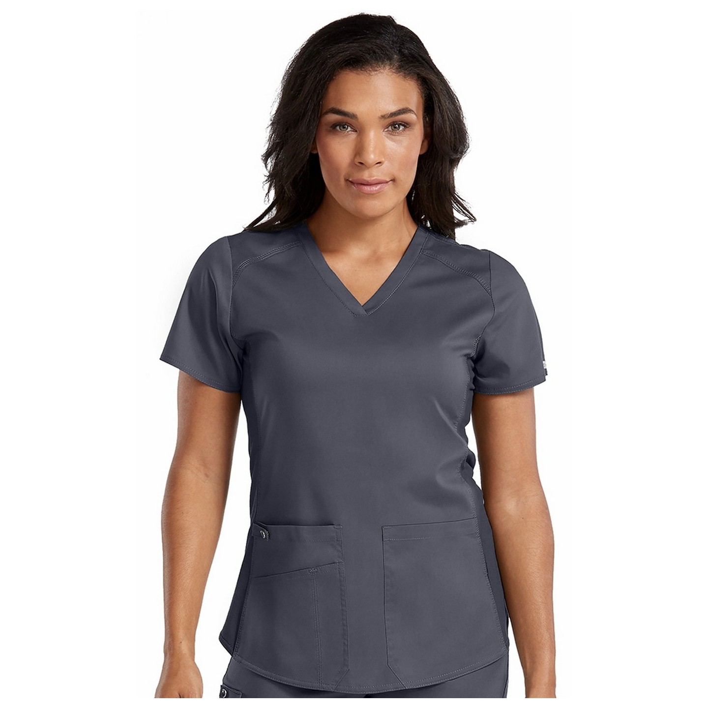 7459 Med Couture Performance Touch V-NECK SHIRTTAIL TOP