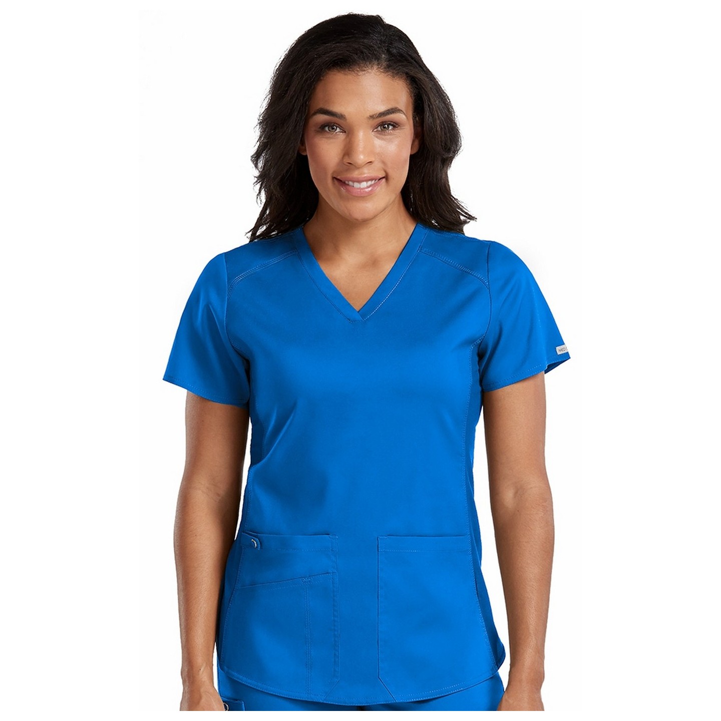 7459 Med Couture Performance Touch V-NECK SHIRTTAIL TOP