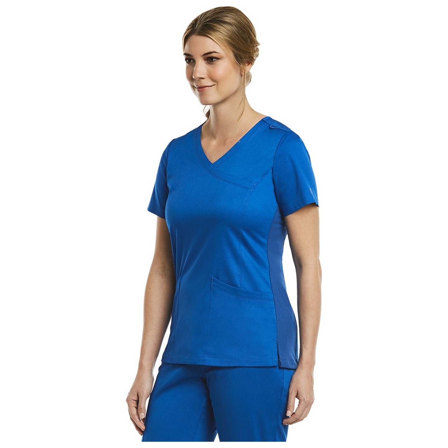 3701 Matrix Curved Mock Wrap Top - Maevn