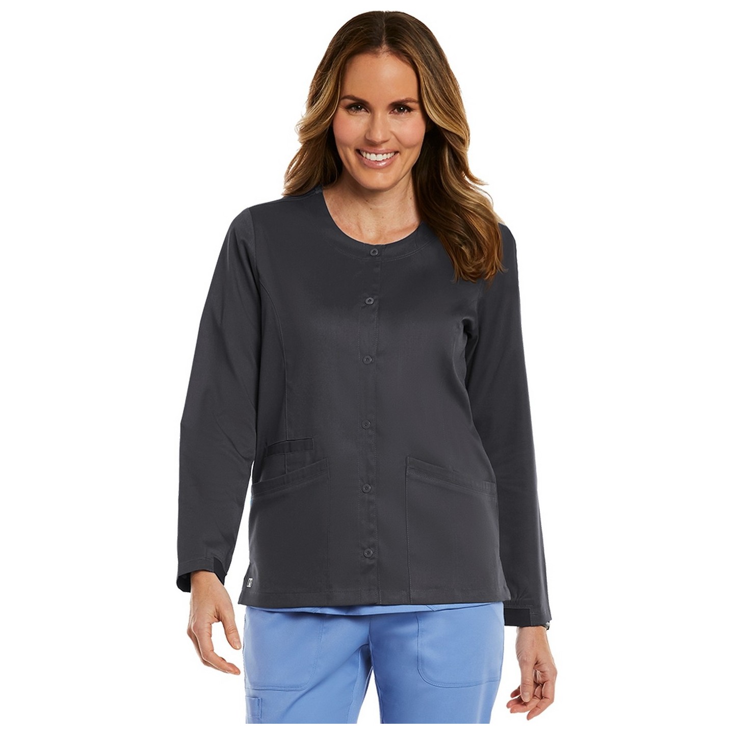 7701 Matrix Round Neck Snap Jacket - Maevn