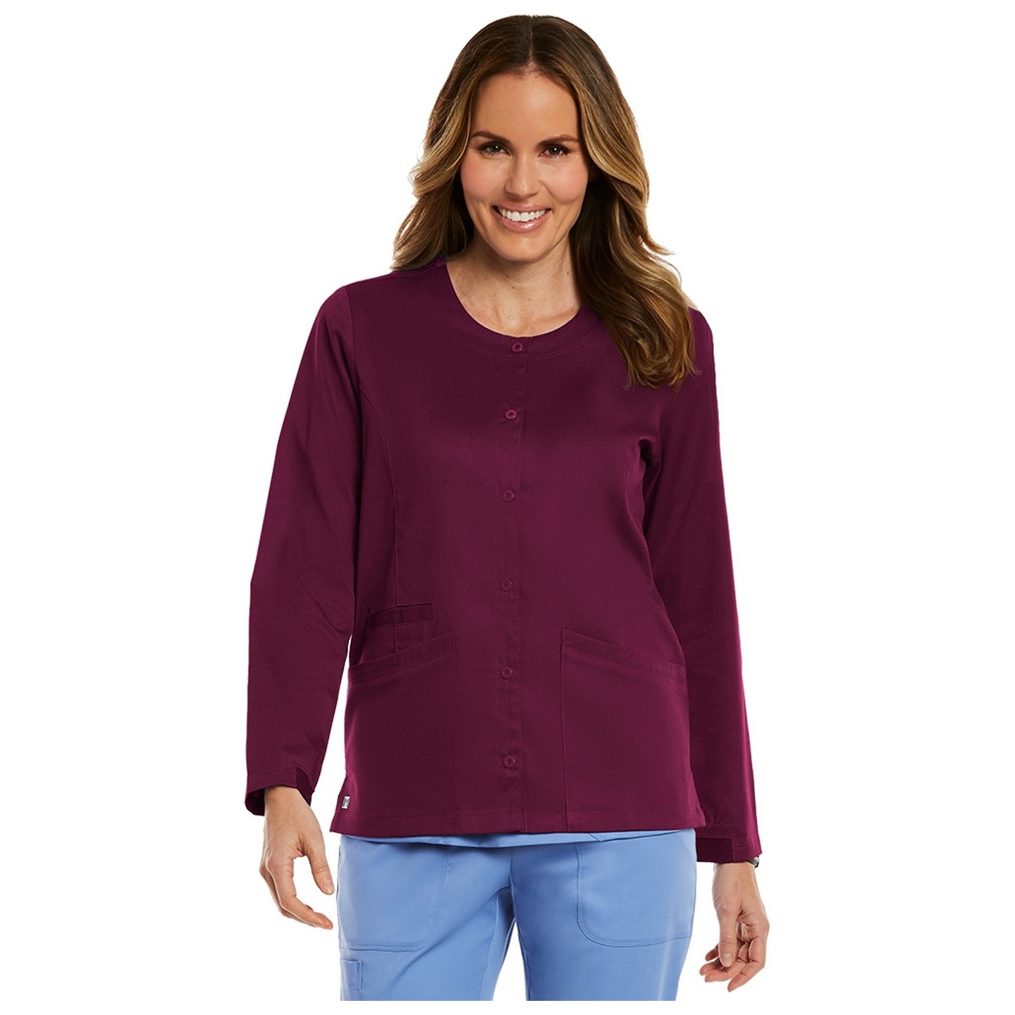 7701 Matrix Round Neck Snap Jacket - Maevn