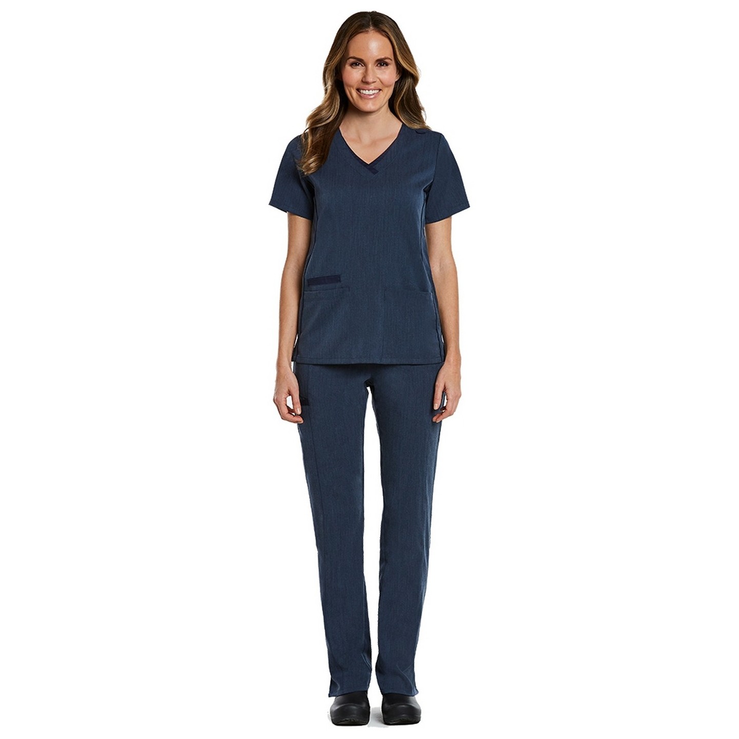 3901 Matrix Pro Contrast Double V-Neck Top - Maevn