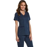 3901 Matrix Pro Contrast Double V-Neck Top - Maevn