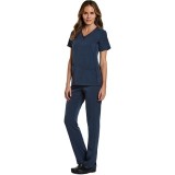 3901 Matrix Pro Contrast Double V-Neck Top - Maevn