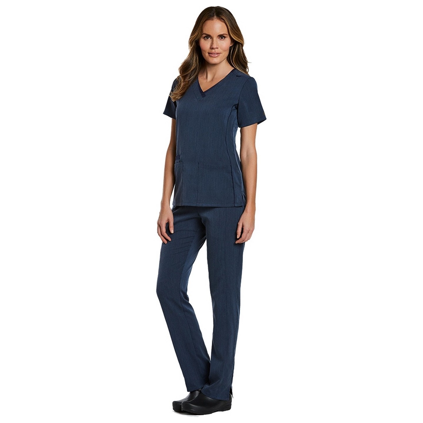 3901 Matrix Pro Contrast Double V-Neck Top - Maevn