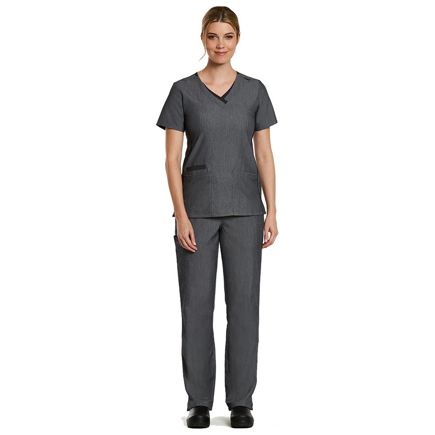 3901 Matrix Pro Contrast Double V-Neck Top - Maevn
