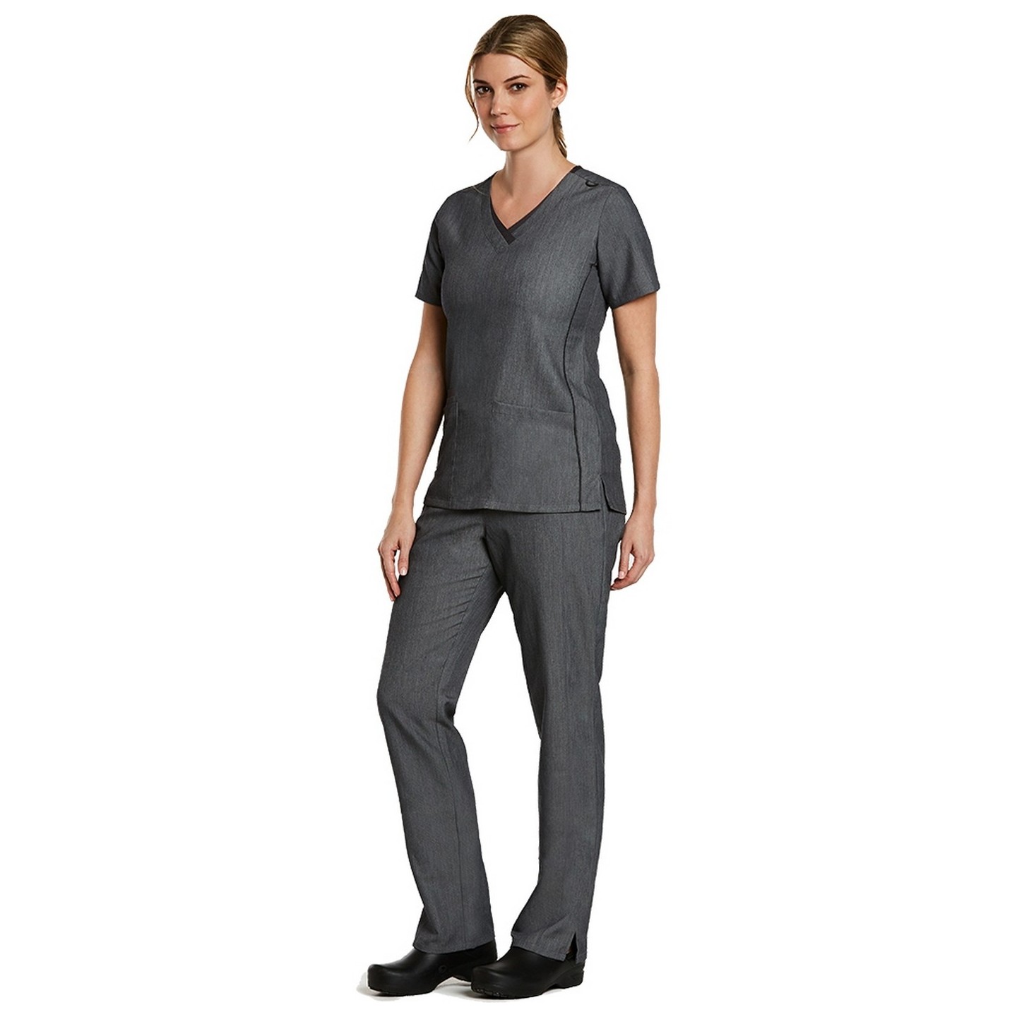 3901 Matrix Pro Contrast Double V-Neck Top - Maevn