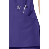 6155 W123 by WonderWink - Women's Stylized V-neck Top