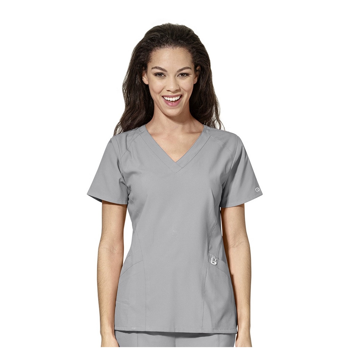 6155 W123 by WonderWink - Women's Stylized V-neck Top