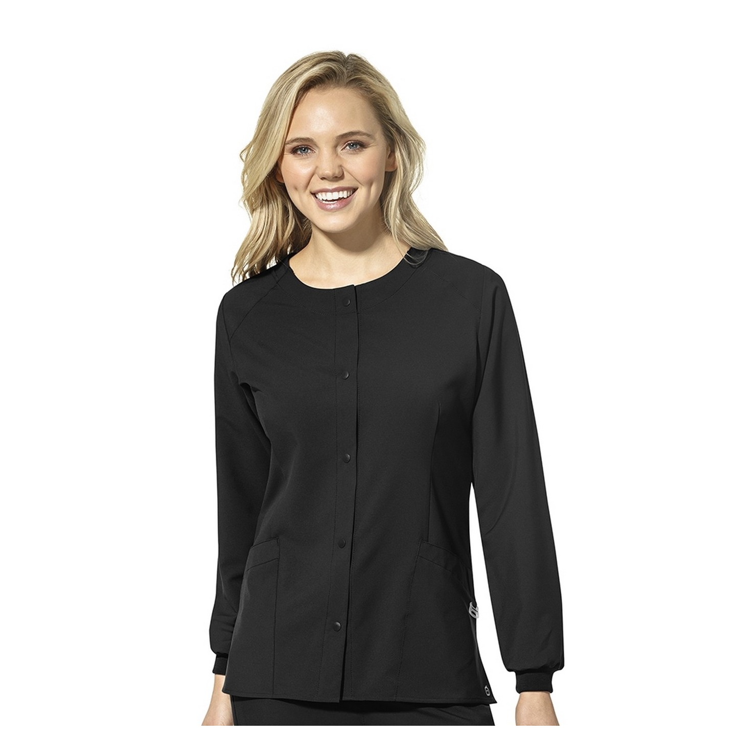 8155 W123 by WonderWink - Women's Crew Neck Warm Up Jacket