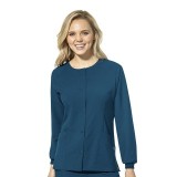 8155 W123 by WonderWink - Women's Crew Neck Warm Up Jacket