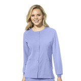 8155 W123 by WonderWink - Women's Crew Neck Warm Up Jacket