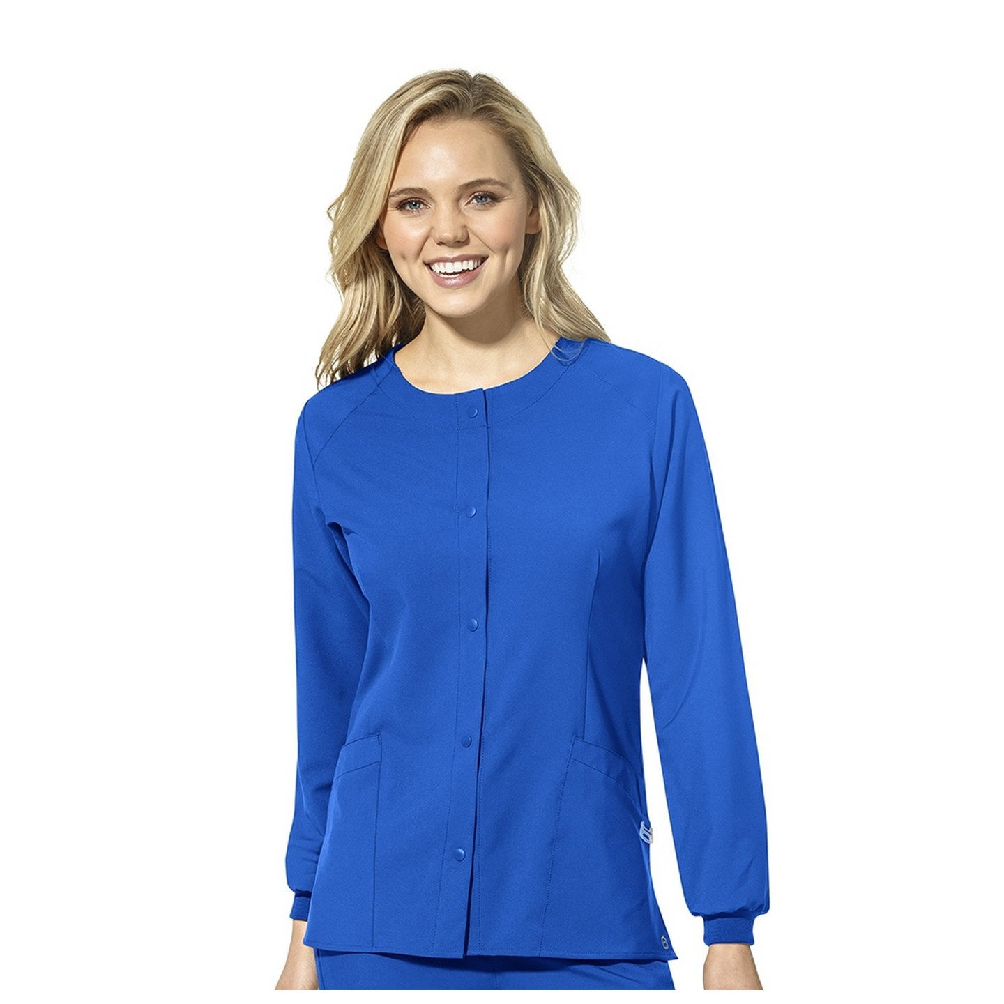 8155 W123 by WonderWink - Women's Crew Neck Warm Up Jacket